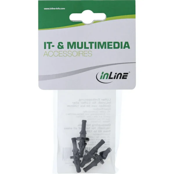 InLine fan decoupling, for fans of all sizes from 60 to 120mm, 4 pcs. Pack