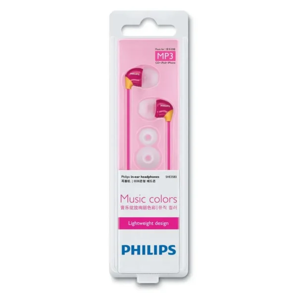 Philips SHE3583/28 headphones/headset Wired In-ear Pink, Yellow