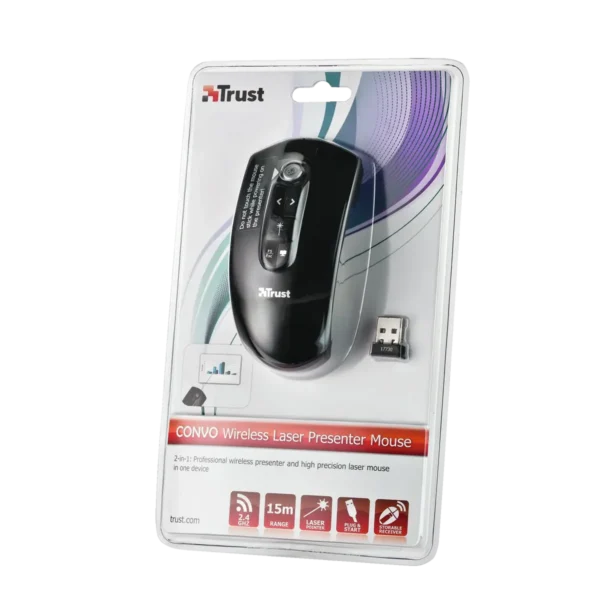Trust Convo mouse Office Ambidextrous RF Wireless Laser