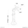 Neomounts FPMA-D025SILVER Monitor arm 10-30″ – tiltable