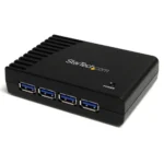 StarTech.com 4 Port Black SuperSpeed USB 3.0 Hub – 5Gbps