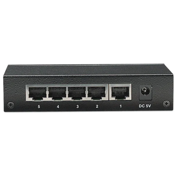 Intellinet 5-Port Fast Ethernet Office Switch, Desktop Size, Metal, IEEE 802.3az (Energy Efficient Ethernet)