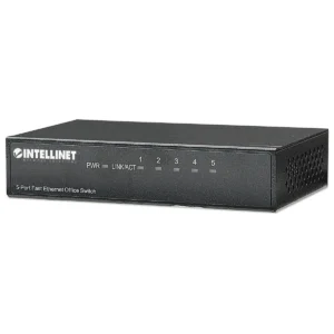 Intellinet 5-Port Fast Ethernet Office Switch, Desktop Size, Metal, IEEE 802.3az (Energy Efficient Ethernet)