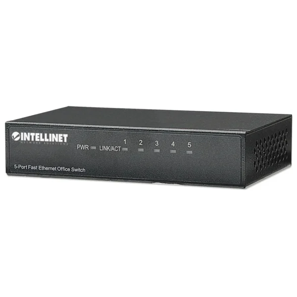 Intellinet 5-Port Fast Ethernet Office Switch, Desktop Size, Metal, IEEE 802.3az (Energy Efficient Ethernet)