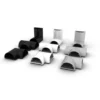 Multibrackets M Cable Cover T Joint 50mm Aluminum