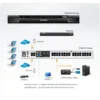 ATEN KN4132 KVM switch Rack mounting Black