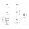 Multibrackets M Public Ceilingmount Medium Back to Back Black 3000
