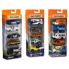 Matchbox 1:64 Scale Die-Cast Toy Cars or Trucks, Set of 5 (Styles May Vary)