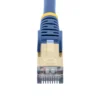 StarTech.com 10ft CAT6a Ethernet Cable – 10 Gigabit Shielded Snagless RJ45 100W PoE Patch Cord – 10GbE STP Network Cable w/Strain Relief – Blue Fluke Tested/Wiring is UL Certified/TIA