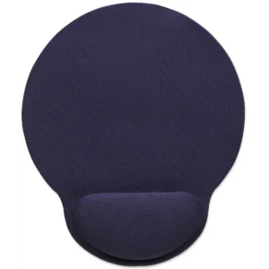 Manhattan Wrist Gel Support Pad and Mouse Mat, Blue, 241 × 203 × 40 mm, non slip base, Lifetime Warranty, Card Retail Packaging