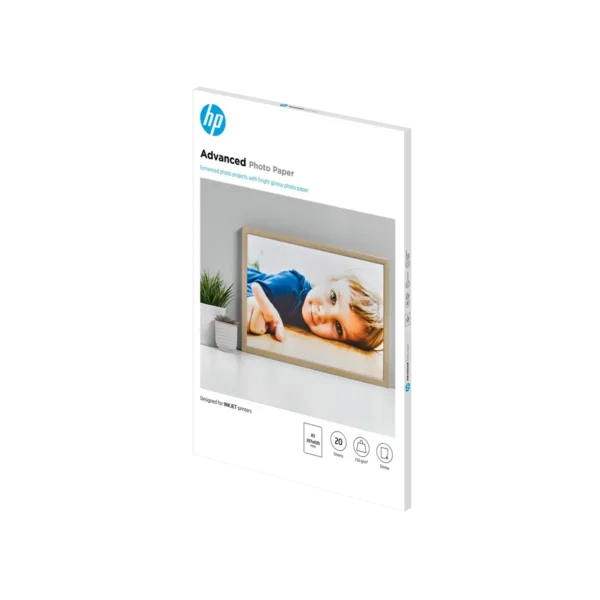 HP Advanced Photo Paper, Glossy, 250 g/m2, A3 (297 x 420 mm), 20 sheets