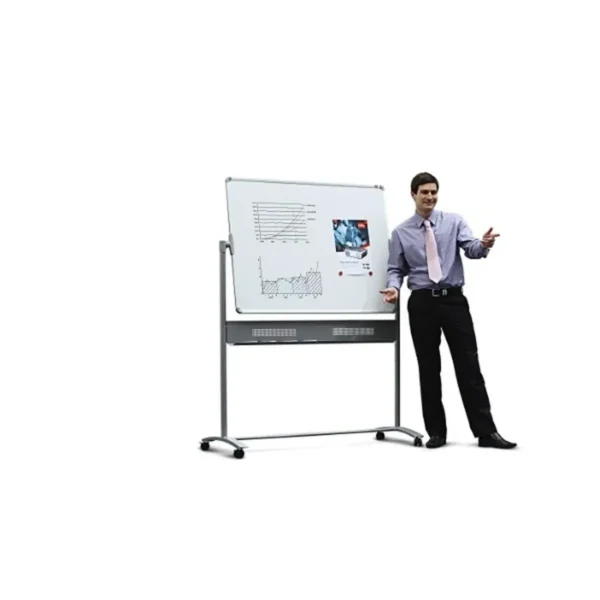 Nobo Impression Pro Steel Magnetic Mobile Whiteboard 1200x900mm