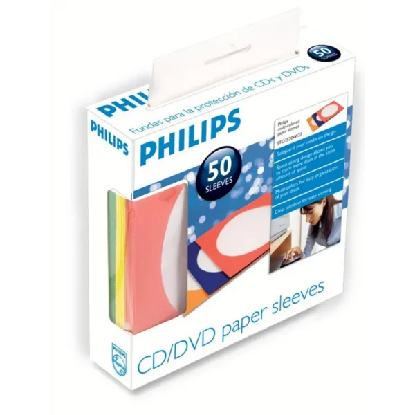 Philips STO3520W Multi-colored CD and DVD paper sleeves