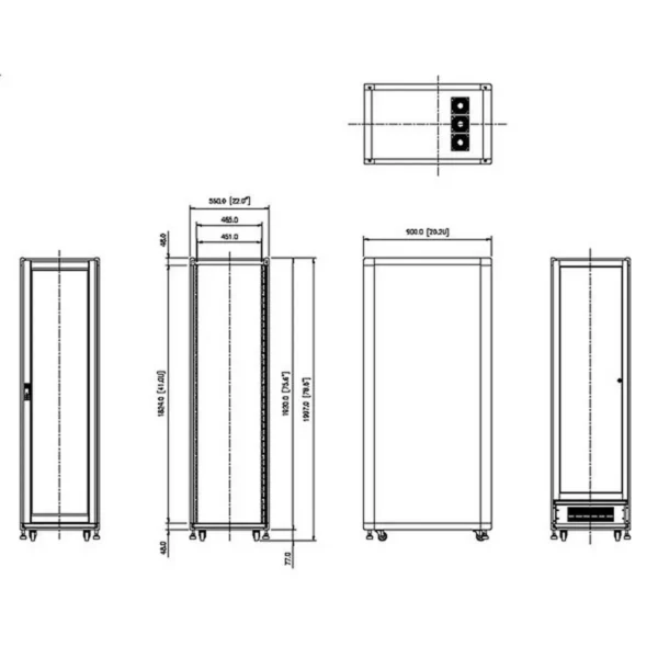 StarTech.com 41U Rack Enclosure Server Cabinet – 32.3 in. Deep – Built-in Fans