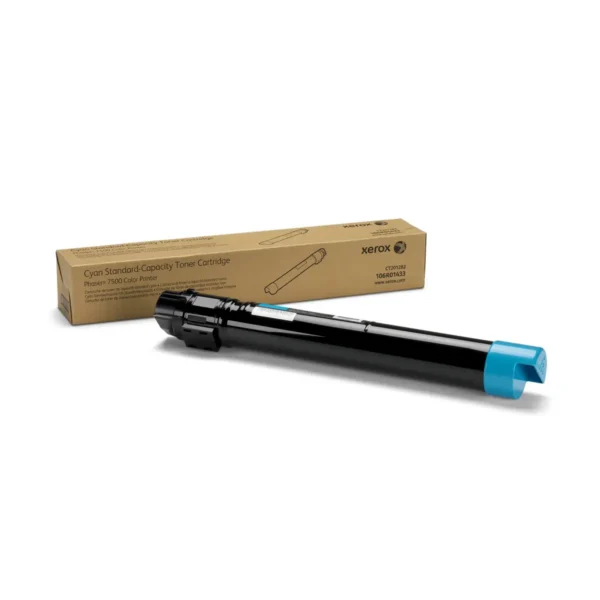 Xerox Genuine Phaser® 7500 Cyan Standard capacity Toner Cartridge (9600 Pages) – 106R01433