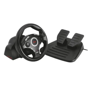 Trust Compact Vibration Feedback Steering Wheel PC-PS2-PS3 GM-3200 Black Steering wheel + Pedals PC, Playstation 3