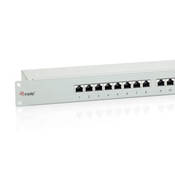 Equip 16-Port Cat.6 Shielded Patch Panel, Light Grey