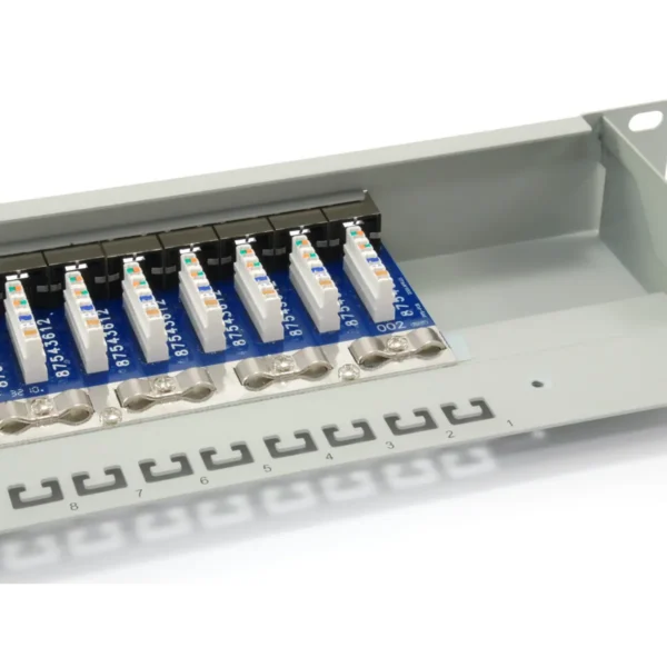 Equip 16-Port Cat.6 Shielded Patch Panel, Light Grey