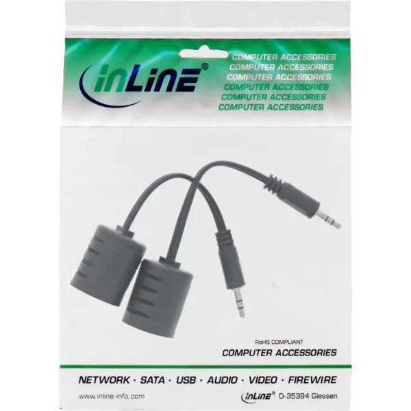 InLine 3.5mm Audio over LAN / Ethernet / RJ45 Cable max. 50m complete set