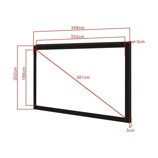 Multibrackets M 16:9 Framed Projection Screen 332×186, 150″