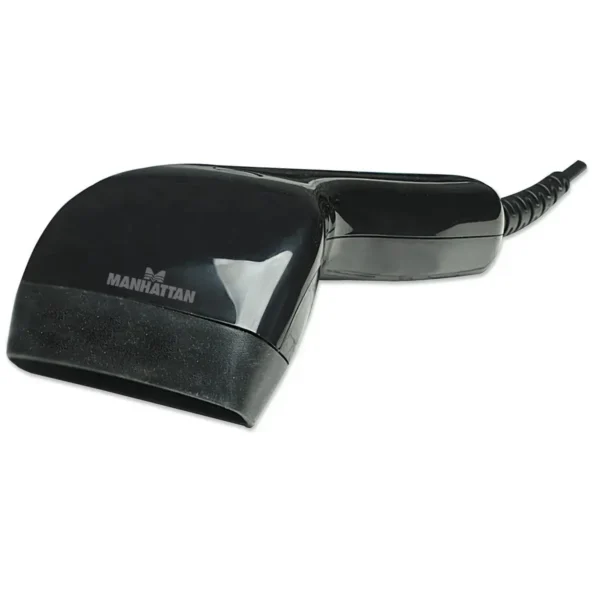 Manhattan Contact CCD Handheld Barcode Scanner, USB, 80mm Scan Width, Cable 152cm, Max Ambient Light: 3,000 lux (sunlight), Black, Three Year Warranty