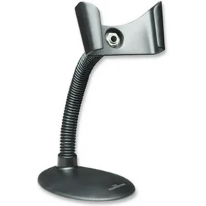 Manhattan Handheld Barcode Scanner Stand, Gooseneck with base, suitable for table mount or wall mountable, Black, Lifetime Warranty