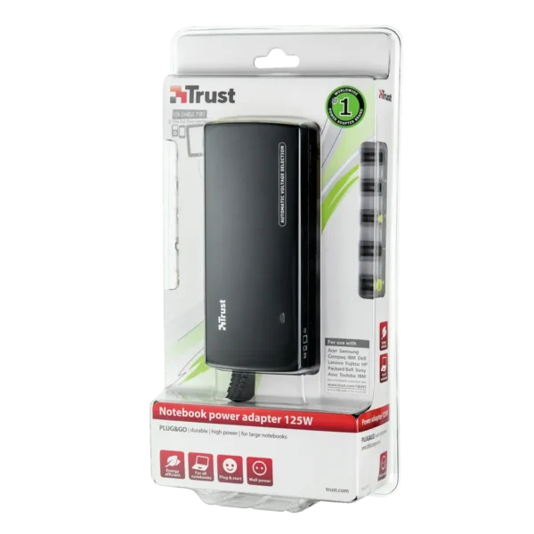 Trust Plug&Go 125W power adapter/inverter Indoor Black