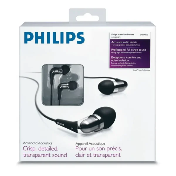 Philips SHE9850/27 headphones/headset Wired In-ear Black