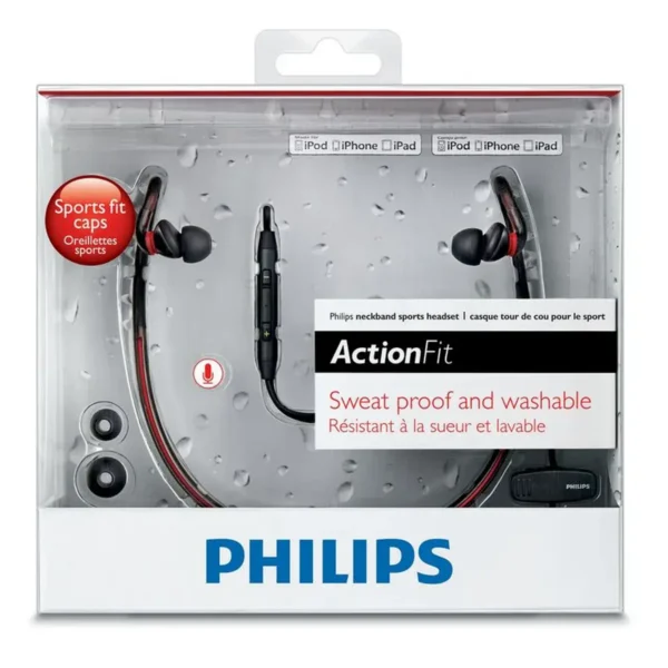 Philips SHQ4017/28 headphones/headset Wired Neck-band Black, Red