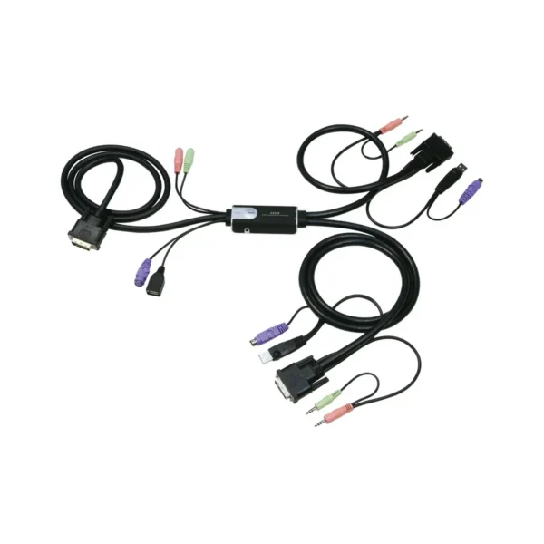 ATEN 2-Port Hybrid™ DVI KVM switch Black