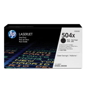 HP 504X 2-pack High Yield Black Original LaserJet Toner Cartridges