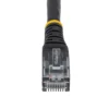 StarTech.com 5ft CAT6 Ethernet Cable – Black CAT 6 Gigabit Ethernet Wire -650MHz 100W PoE RJ45 UTP Molded Network/Patch Cord w/Strain Relief/Fluke Tested/Wiring is UL Certified/TIA