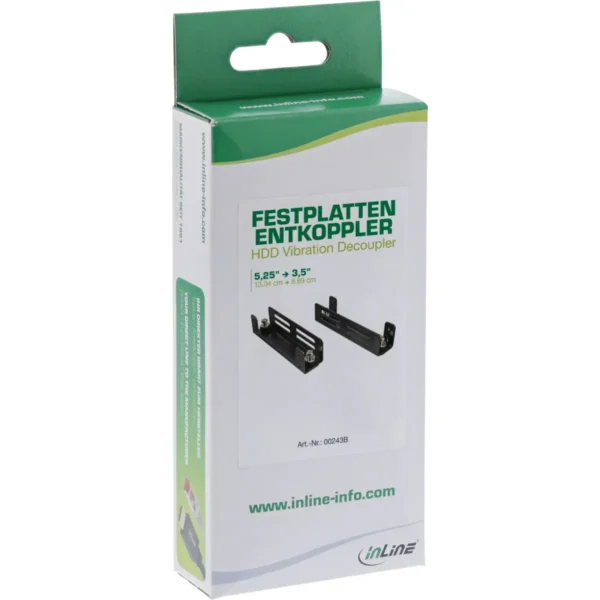 InLine Harddisk Vibration Decoupler Anti Vibration 5.25″ to 3.5, black