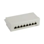 InLine Patch Panel Cat.6 8 Port for desktop grey RAL7035