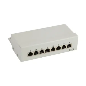 InLine Patch Panel Cat.6 8 Port for desktop grey RAL7035
