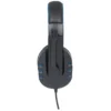 Manhattan USB-A Gaming Headset with LEDs. Retractable Built-in Microphone, Audio Control, Integrated 1.8m cable, Black and Blue, Three Year Warranty