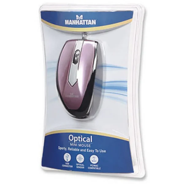 Manhattan MO1 mouse Ambidextrous USB Type-A Optical 1000 DPI