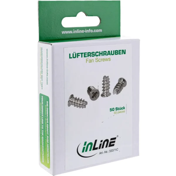 InLine Fan Screws 5.0×10.0mm silver 50 pcs.