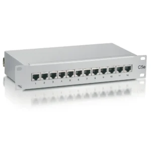 Equip 12-Port Cat.5e Shielded Patch Panel, Light Grey