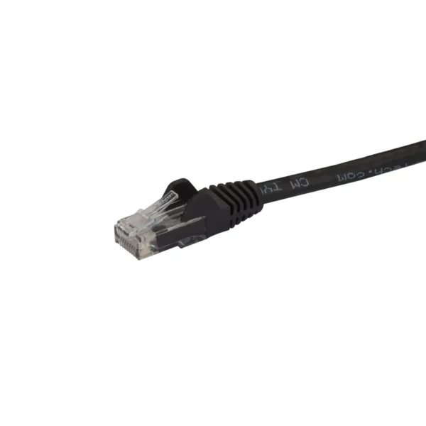 StarTech.com 25ft CAT6 Ethernet Cable – Black CAT 6 Gigabit Ethernet Wire -650MHz 100W PoE RJ45 UTP Network/Patch Cord Snagless w/Strain Relief Fluke Tested/Wiring is UL Certified/TIA