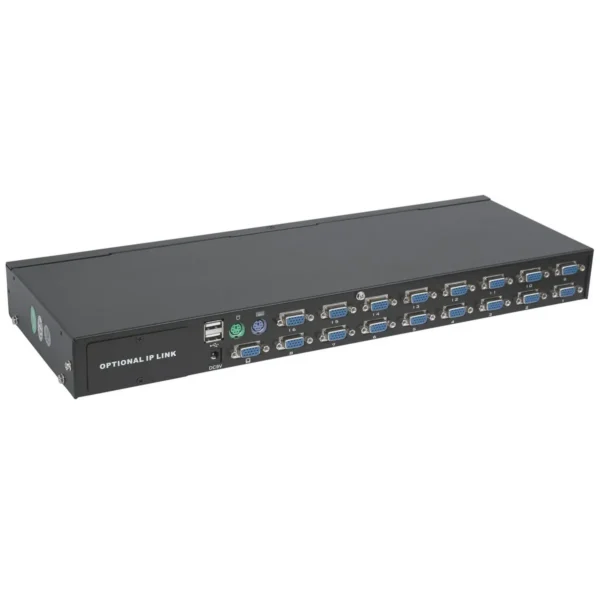 Intellinet 16-Port Rackmount KVM Switch, Combo USB + PS/2, On-Screen Display, Cables included