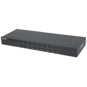 Intellinet 16-Port Rackmount KVM Switch, Combo USB + PS/2, On-Screen Display, Cables included