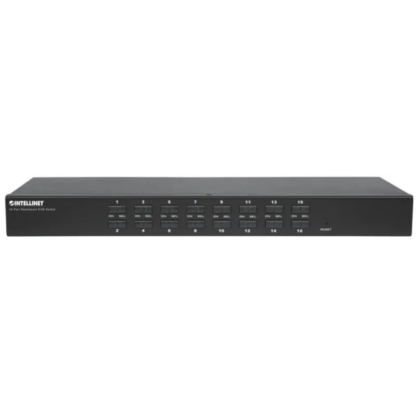 Intellinet 16-Port Rackmount KVM Switch, Combo USB + PS/2, On-Screen Display, Cables included