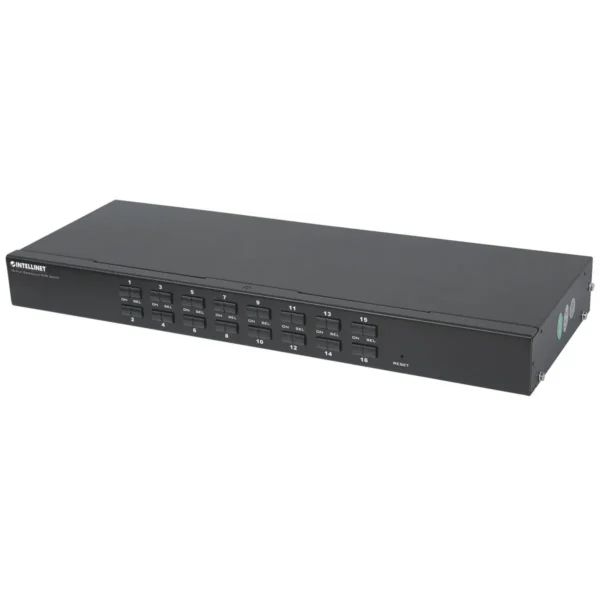 Intellinet 16-Port Rackmount KVM Switch, Combo USB + PS/2, On-Screen Display, Cables included