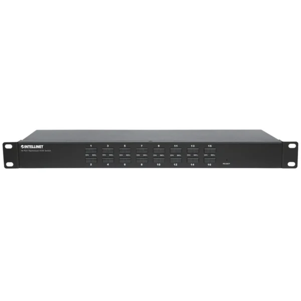 Intellinet 16-Port Rackmount KVM Switch, Combo USB + PS/2, On-Screen Display, Cables included