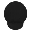Manhattan Wrist Gel Support Pad and Mouse Mat, Black, 241 × 203 × 40 mm, non slip base, Lifetime Warranty, Card Retail Packaging