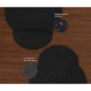 Manhattan Wrist Gel Support Pad and Mouse Mat, Black, 241 × 203 × 40 mm, non slip base, Lifetime Warranty, Card Retail Packaging