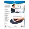 Manhattan Wrist Gel Support Pad and Mouse Mat, Black, 241 × 203 × 40 mm, non slip base, Lifetime Warranty, Card Retail Packaging