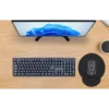 Manhattan Wrist Gel Support Pad and Mouse Mat, Black, 241 × 203 × 40 mm, non slip base, Lifetime Warranty, Card Retail Packaging