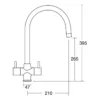 CDA TC55CH kitchen faucet Chrome